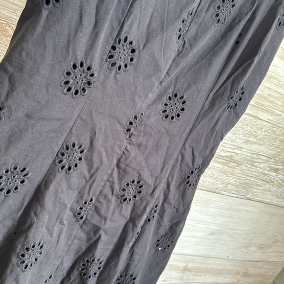 Free Assembly Women's Cotton Sleeveless Square Neck Eyelet Midi Dress Size M - Picture 6 of 10